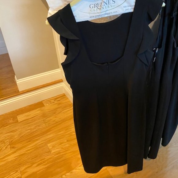 Black flutter sleeve CALVIN KLEIN SHIFT DRESS - Picture 2 of 3